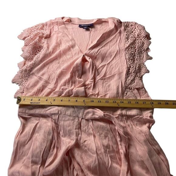 Roaman’s Women's Crinkle Wrap Maxi Dress Size 12W‎ Blush Pink - Picture 5 of 13